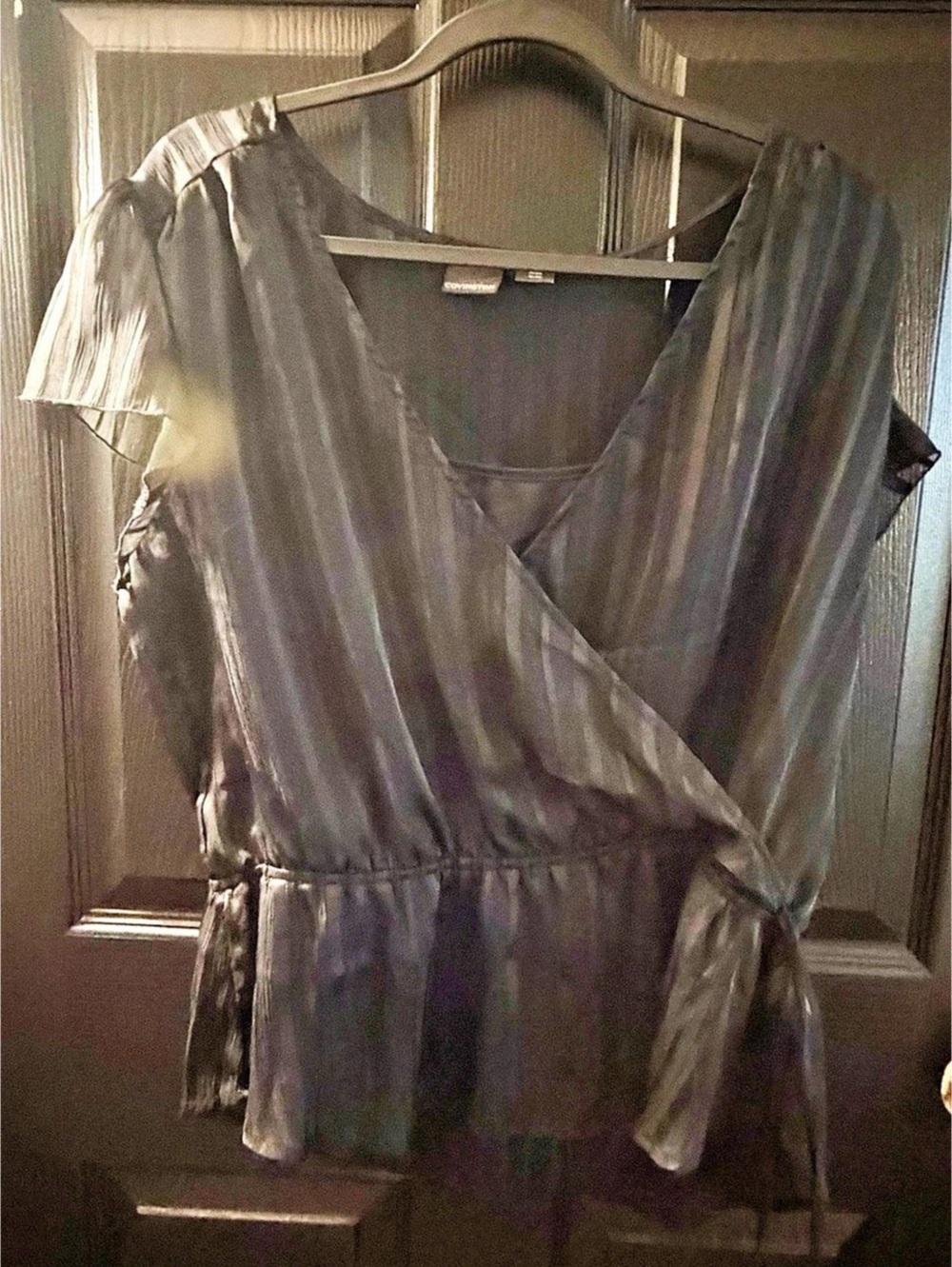 Covington Black Wrap Top
